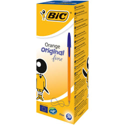 BIC Orange Original Fine Ballpoint Pens Fine Point (0.8 mm) - Blue  Bo