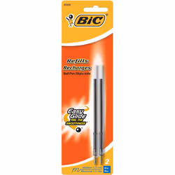 BIC Pen Refill for Wide Body/Velocity/Clear Click  Medium Point  Pack of 2  Blue - MRC21-B-BLU