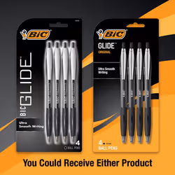 BIC Atlantis Original Retractable Ball Pen  Medium Point 1.0 mm  Black  4-Count