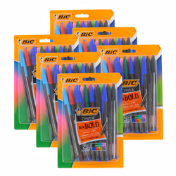 Bic Cristal Xtra Bold Stick Ballpoint Pens 1.6mm Bold Point Assorted Colors Pack of 144