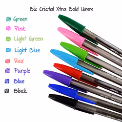 Bic Cristal Xtra Bold Stick Ballpoint Pens  1.6mm  Bold Point  Assorted Colors  Pack of 144