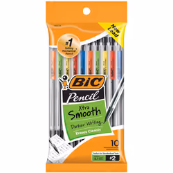 BIC Xtra-Smooth Mechanical Pencils With Erasers  Medium Point (0.7mm)  10-Count Pack  Mechanical Pencils for School or Office ...