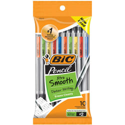 BIC Xtra-Smooth Mechanical Pencils With Erasers  Medium Point (0.7mm)  10-Count Pack  Mechanical Pencils for School or Office Supplies (MPP101-BLK)