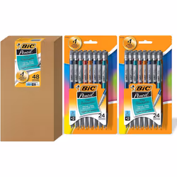 BIC Xtra-Precision Mechanical Pencil Metallic Barrel Fine Point (0.5mm) 48-Count