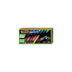 BIC Gel-Ocity Quick Dry Gel Pens  Medium Point Retractable Gel Pen (0.7mm)  Assorted Colors  12-Count