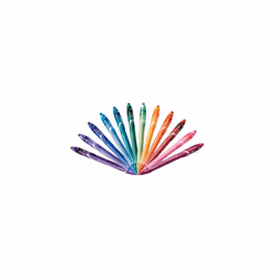 BIC Gel-Ocity Quick Dry Gel Pens  Medium Point Retractable Gel Pen (0.7mm)  Assorted Colors  12-Count
