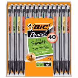 BIC Xtra-Smooth Mechanical Pencil (MPP40MJ) Medium Point (0.7mm) Perfect for the Classroom and Test Time 40-Count