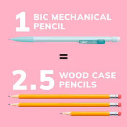 BIC Xtra-Smooth Pastel Mechanical Pencils with Erasers  Medium Point (0.7mm)  40-Count Pack  Bulk Mechanical Pencils for School or Office Supplies