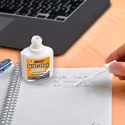 BIC Wite-Out Quick Dry Correction Fluid  20mL  White  Goes on Easy with A Reduced Dry Time  1-Count Pack