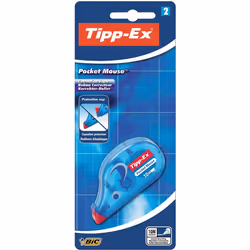 Tipp-Ex Pocket Mouse Correction Tapes â Pack of 2- Easy To Use - Extra Tear-Resistant - 10 m, White Colour