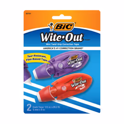 BIC Wite-Out Brand EZ Correct Correction Tape White 2-Count