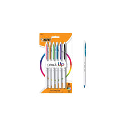BIC Cristal Up Ballpoint Pen  Medium Point (1.2mm)  Assorted Colors  6Count