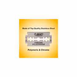 Chrome Platinum Double Edge Safety Razor Disposable Single Blades (100 Pack)