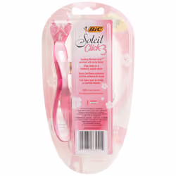 BIC Click 3 Soleil Women's Disposable Razors  3 Blades With a Moisture Strip For a Smoother Shave  12 Piece Razor Set