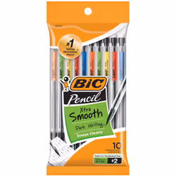 BIC Xtra-Smooth Mechanical Pencils with Erasers  Medium Point (0.7mm)  10-Count Pack  Bulk Mechanical Pencils for School or O ...