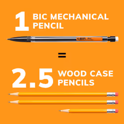 BIC Xtra-Smooth Mechanical Pencils with Erasers  Medium Point (0.7mm)  10-Count Pack  Bulk Mechanical Pencils for School or Office Supplies