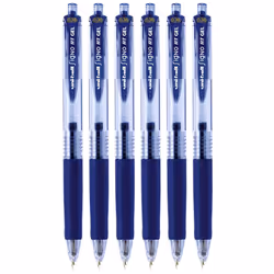 Uni-Ball Signo Retractable Gel Pens Ultra Micro Point 0.38mm Blue 6 Count