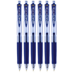 Uni-Ball Signo Retractable Gel Pens  Ultra Micro Point  0.38mm  Blue  6 Count