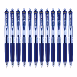 Uni-Ball Signo Retractable Gel Pens Ultra Micro Point 0.38mm Blue 12 Count