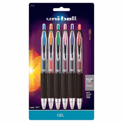 uni-ball Signo Gel 207 Retractable Roller Ball Pen Medium Point 0.7MM (6)