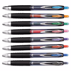 uni-ball 40110 Signo Gel 207 Roller Ball Retractable Gel Pen Assorted Ink Medium 8/Set