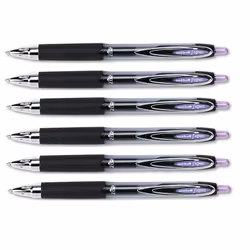 Uni-Ball Signo 207 Retractable Gel Ink Pens 0.7mm Medium Point 6-Count (Purple Medium)