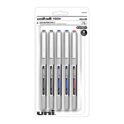 Sanford(R) Uni-Ball(R) Vision(TM) Liquid Ink Rollerball Pens  Fine Point  0.7 mm  Business Colors  Pack Of 5