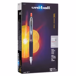uni-ball 61257 Signo Gel 207 Roller Ball Retractable Gel Pen Red Ink Micro Fine Dozen