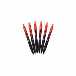 Signo 307 - Fine Retractable Rollerball Pen - 6 Pack - Red - UMN-307
