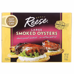 Reese, Large Smoked Oysters, 3.7 oz (105 g)