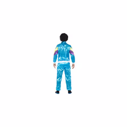 Smiffys mens 80s Height of Fashion Shell Suit Adult Sized Costume  Blu
