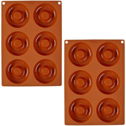 Wilton Non-Stick Food-Grade Silicone Donut Pans  Baking Pans  Set of 2