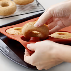 Wilton Non-Stick Food-Grade Silicone Donut Pans  Baking Pans  Set of 2