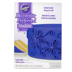 Wilton Decorator Preferred Fondant - Make Cakes  Cupcakes and Other Fun Desserts Extra Special with Easy to Roll Fondant  Vanilla Flavored  Purple  24