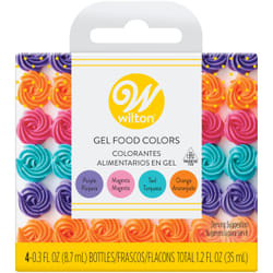Wilton Neon Food Coloring Gel Icing Color Set, 4-Count
