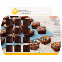 Wilton Brownie Bite Silicone Baking and Candy Mold, 24-Cavity