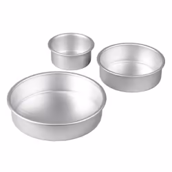 Wilton Aluminum Bakeware Round Cake Pan Set 4, 6 and 8 Inch, 3 Piece