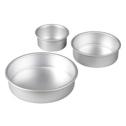 Wilton Aluminum Bakeware Round Cake Pan Set 4, 6 and 8 Inch, 3 Piece