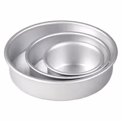 Wilton Aluminum Bakeware Round Cake Pan Set 4, 6 and 8 Inch, 3 Piece