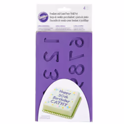 Wilton Silicone Letters and Numbers Fondant and Gum Paste Molds, 4-Piece - Cake Decorating Supplies