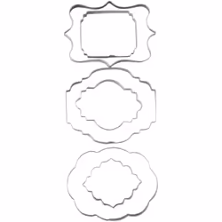 Wilton Fondant and Gum Paste Plaque Cut-Outs, 6-Piece