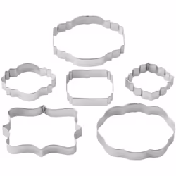 Wilton Fondant and Gum Paste Plaque Cut-Outs, 6-Piece