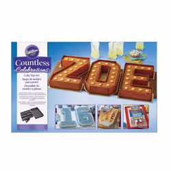 Countless Celebrations Numbers & Letters Cake Tin Set, Non Stick, 36.8 x 22.8cm (14.5 x 9in) (Packaging May Vary)