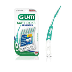 GUM Soft-Picks Advanced  Easy to Use Dental Picks for Teeth Cleaning and Gum Health  Disposable Interdental Brushes with Convenient Carry Case  Dentis