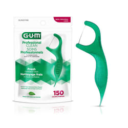 GUM-889DD Professional Clean Flossers Extra Strong Flosser Pick  Fresh Mint  150 Count