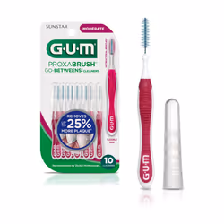 GUM Proxabrush Go-Betweens - Moderate - Interdental Brushes - Soft Bristled Dental Picks for Plaque Removal & Gum Health - Sa ...