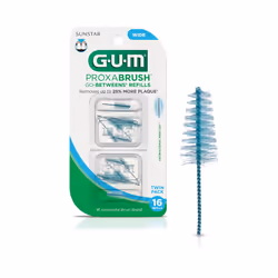 GUM Proxabrush Go-Betweens Refills - Wide - Compatible with GUM Permanent Handle - Reusable Interdental Brushes - Soft Bristl ...