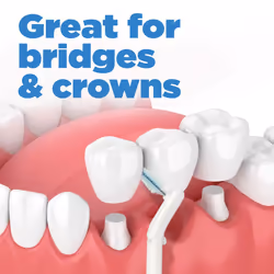 GUM Proxabrush Go-Betweens Refills - Wide - Compatible with GUM Permanent Handle - Reusable Interdental Brushes - Soft Bristled Dental Picks  16ct