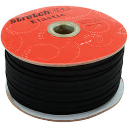 Stretchrite Braided Elastic .25"X100yd-Black PSS14-B