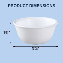 corelle Livingware Winter Frost White 6-Oz Ramekin Bowl (Set of 4)